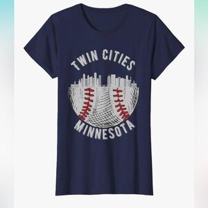Twin Cities Minnesota MN Baseball Skyline St. Paul-MPLS T-Shirt  ⚾️ 3XL & Large